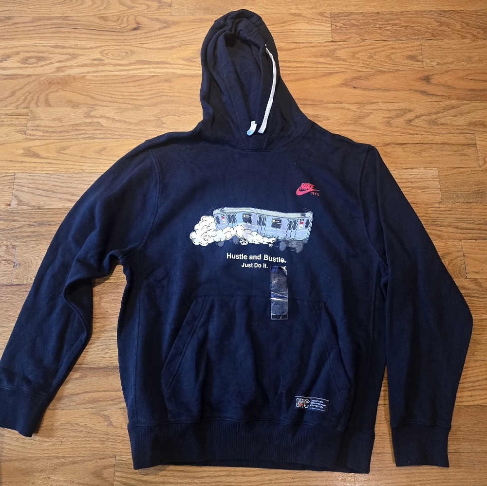 NWOT Nike Crewneck Hoodie with Subway Train Graphic